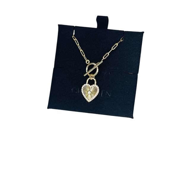 Locked Heart Gold Necklace Gold tone - Picture 4 of 5